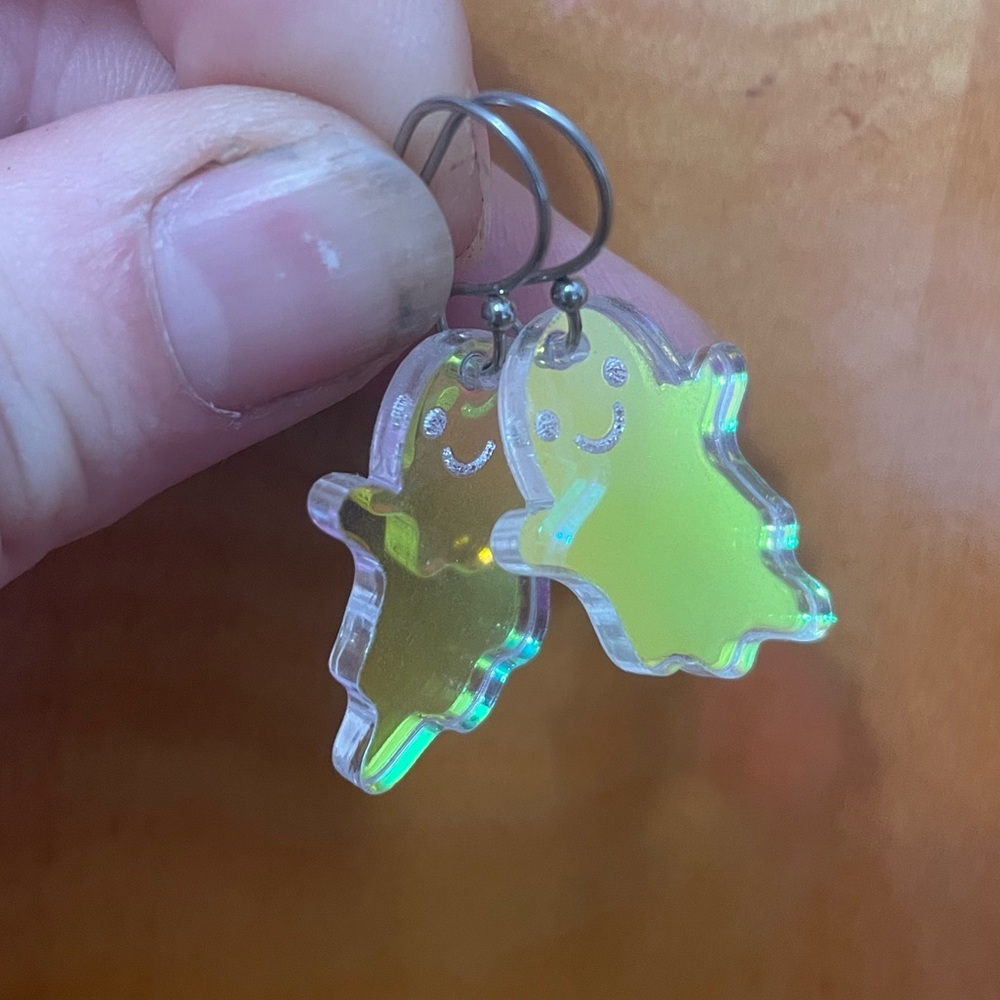 Transparent Ghost-Shaped Earrings